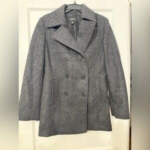 Express wool-blend charcoal gray peacoat size 5/6